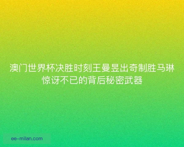 澳门世界杯决胜时刻王曼昱出奇制胜马琳惊讶不已的背后秘密武器